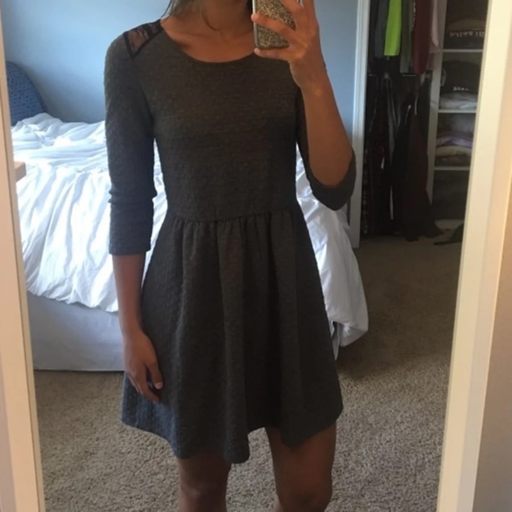 Grey Modest Dress
